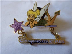 Disney Trading Pin 29119 DLRP - Tinker Bell Laying on a Magic Wand