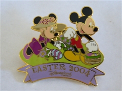Disney Trading Pin 29371 DLR - Happy Easter 2004 (Mickey & Minnie)