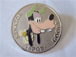 Disney Trading Pins  29769 Disney Auctions (P.I.N.S.) - Roman Gold Medallion (Goofy) Silver Artist Proof