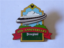 Disney Trading Pin 30297 DLR - 45th Anniversary (Monorail) 3D