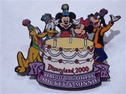 Disney Trading Pins  3057 DLR - Disneyland 2000 Birthday Cake (Fab 5)