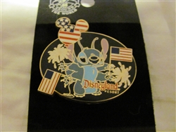 Disney Trading Pins 30999: DLR - Stitch with Flags and Fireworks