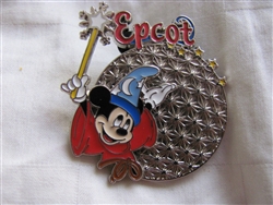 Disney Trading Pin 3185: Epcot with Sorcerer Mickey
