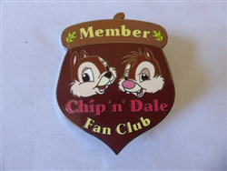 Disney Trading Pin 32892 Disney Auctions (P.I.N.S.) - Chip & Dale Fan Club Black Artist Proof