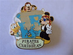 Disney Trading Pin  DL - Pirates of the Caribbean Treasure Map (Mickey, Goofy & Donald) Artist Proof