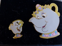 Disney Trading Pin  3374 DLR - Beauty and the Beast Series (Mrs. Potts and Chip)