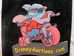 Disney Trading Pin 34841 Disney Auctions - Stitch on Tricycle on DA Logo (GWP)