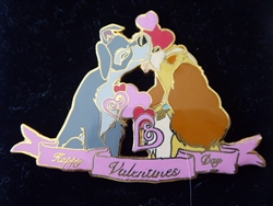 Disney Trading Pin 35794     Disney Auctions - Valentines Day (Lady & the Tramp)