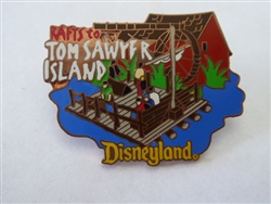 Disney Trading Pin 367 DL - 1998 Attraction Series - Rafts to Tom Sawyer Island