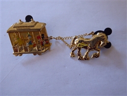 Disney Trading Pin  38477 DLR - Golden Vehicle Collection - Horse-Drawn Streetcar (Mickey, Minnie, Donald & Pluto)