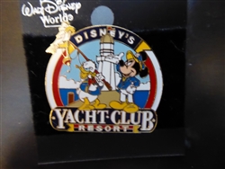 Disney Trading Pin  3855 WDW - Disney's Yacht Club Resort with Donald and Mickey