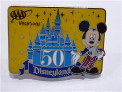 Disney Trading Pins 2005 AAA Travel Pin (Disneyland 50th Anniversary)