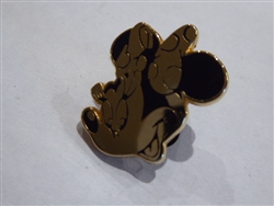 Disney Trading Pin 3936 Gold & Black Minnie Head (Side View)