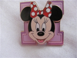 Disney Trading Pin 40263: Block Letters - Minnie Mouse 'M'