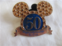 Disney Trading Pins 40400: Happiest Celebration On Earth - Golden Jewel Mickey Head