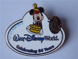 Disney Trading Pin 41702     WDW Cast Exclusive - WDW Resort 34th Anniversary Cast Name Tag (Mickey Mouse)