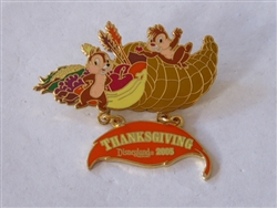 Disney Trading Pin 42533 DLR - Thanksgiving 2005 - Chip and Dale