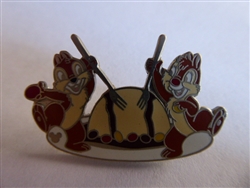 Disney Trading Pin  43373 WDW Cast Lanyard Collection 4 - Chip & Dale w/Food (Zebra Dome)