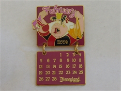 Disney Trading Pin 43903 DLR - 2006 Disneyland Resort Calendar - February - Queen of Hearts