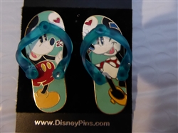 Disney Trading Pins 46034 Sandals/Flip Flops - Mickey & Minnie Mouse (2 Pin Set)