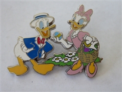 Disney Trading Pin 46074 Disney Mall - Donald & Daisy with Easter Egg Basket Artist Proof