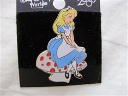 Disney Trading Pin 464 Alice Sitting on a Mushroom (Color Error)