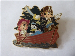 Disney Trading Pin  47100 DLR - Pirates of the Caribbean - Mickey, Minnie, and Donald in Rowboat