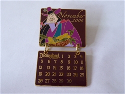 Disney Trading  Pin 50664 DLR - 2006 Disneyland Resort Calendar - November - Ratcliffe