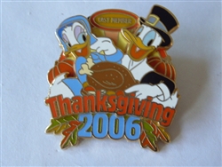 Disney Trading Pin 50709     WDW Cast Member Exclusive - Thanksgiving 2006 (Donald & Daisy Duck)