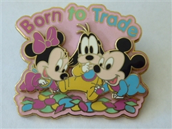 Disney Trading Pin  50775 DLR - Pin Trading Nights Collection 2006 - Born to Trade (Baby Minnie, Goofy & Mickey)