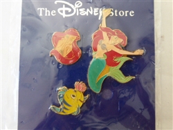 Disney Trading Pins 5157 JDS - The Little Mermaid (Mini 3 Pin Set)