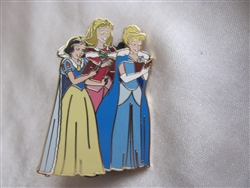 Disney Trading Pin 51797: DisneyShopping.com - Christmas Window Surprise 5 Pin Set (LE 1000 Set) Princess Carolers
