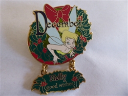 Disney Trading Pin 52187 DLR - Tinker Bell Flower Collection 2007 - December - Holly Good Wishes