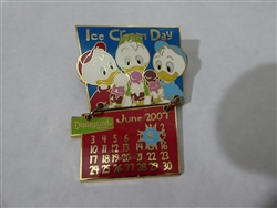 Disney Trading Pin 52192 DLR - 2007 Holidaze Calendar Collection - June (Huey, Dewey & Louie Duck)