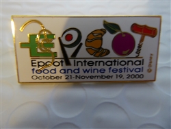 Disney Trading Pin 5444 WDW - Epcot International Food and Wine Festival 2000 (unreleased)