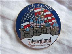 Disney Trading Pins 55563: DLR - Cast Member - Working Day - July 4, 2007