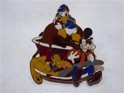 Disney Trading Pins 56209 DLR - Mickey's Pin Festival of Dreams Easel Boxed Set - Donald, Goofy & Pluto on a Ice Cream Sundae Pin