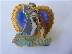 Disney Trading Pins 5680     JDS - Lady & the Tramp - Heart Couple