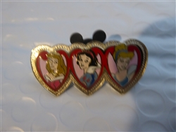 Disney Trading Pin 57425 DS - Three Princesses in Hearts