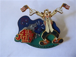 Disney Trading pins 5751 DCA 4th of July Goofy waving flags