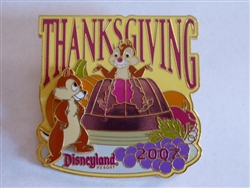 Disney Trading Pins  57959 DLR - Thanksgiving 2007 - Chip and Dale