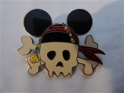 Disney Trading Pin 59095 Skull with Mouse Ears