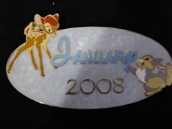 Disney Trading Pin 59157 DisneyShopping.com - Calendar Series - January 2008 - Bambi (Jumbo)