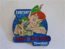 Disney Trading Pins  59961 DLR - Birthday of the Month 2008 - February (Peter Pan & Tinker Bell)