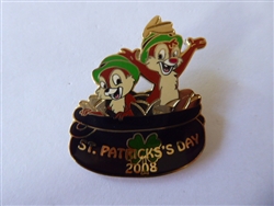 Disney Trading Pin 60638     DSF - St. Patrick's Day 2008 - Chip and Dale