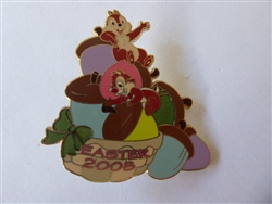 Disney Trading Pin 60655     DSF - Easter 2008 - Surprise Pin - Chip and Dale