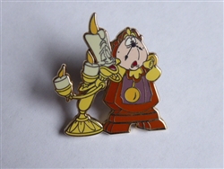 Disney Trading Pins 61101 Walt Disney's Beauty and the Beast - 4 Pin Booster Collection (Lumiere & Cogsworth Only)