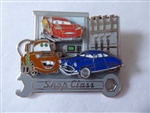 Disney Trading Pins 61914     WDW - Pin Trading University - Disney's Pin Celebration 2008 - Shop Class - Tow Mater, Lightning McQueen, Doc Hudson