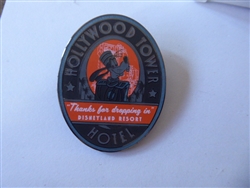 Disney Trading Pin 62513     DL - Goofy - Hollywood Tower Hotel - Thanks for Dropping In - Decal - Mickeys Pin Odyssey