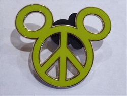 Disney Trading Pins Peace Sign Mickey Head (Yellow / Neon Green)